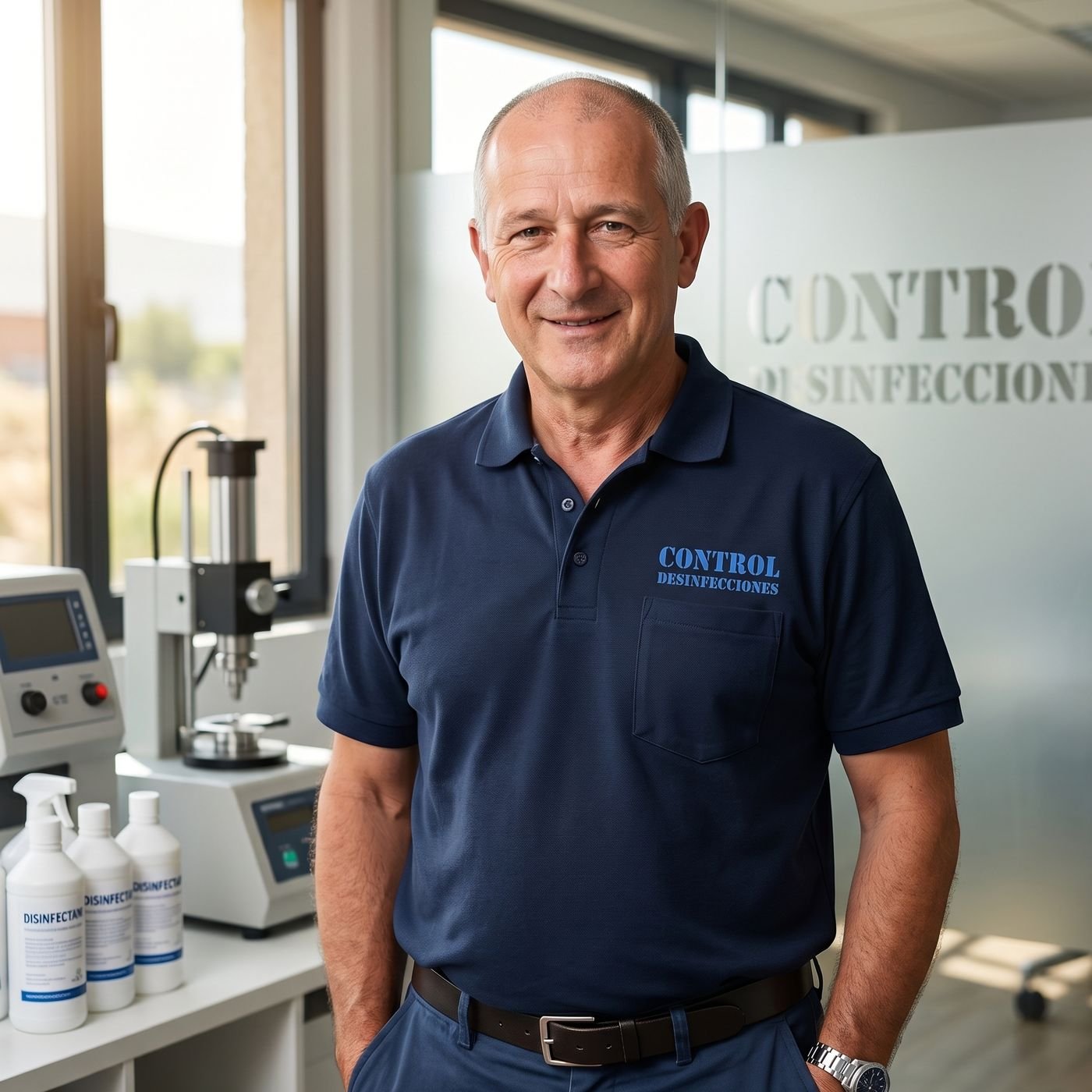 Director técnico de Control Desinfecciones en el laboratorio